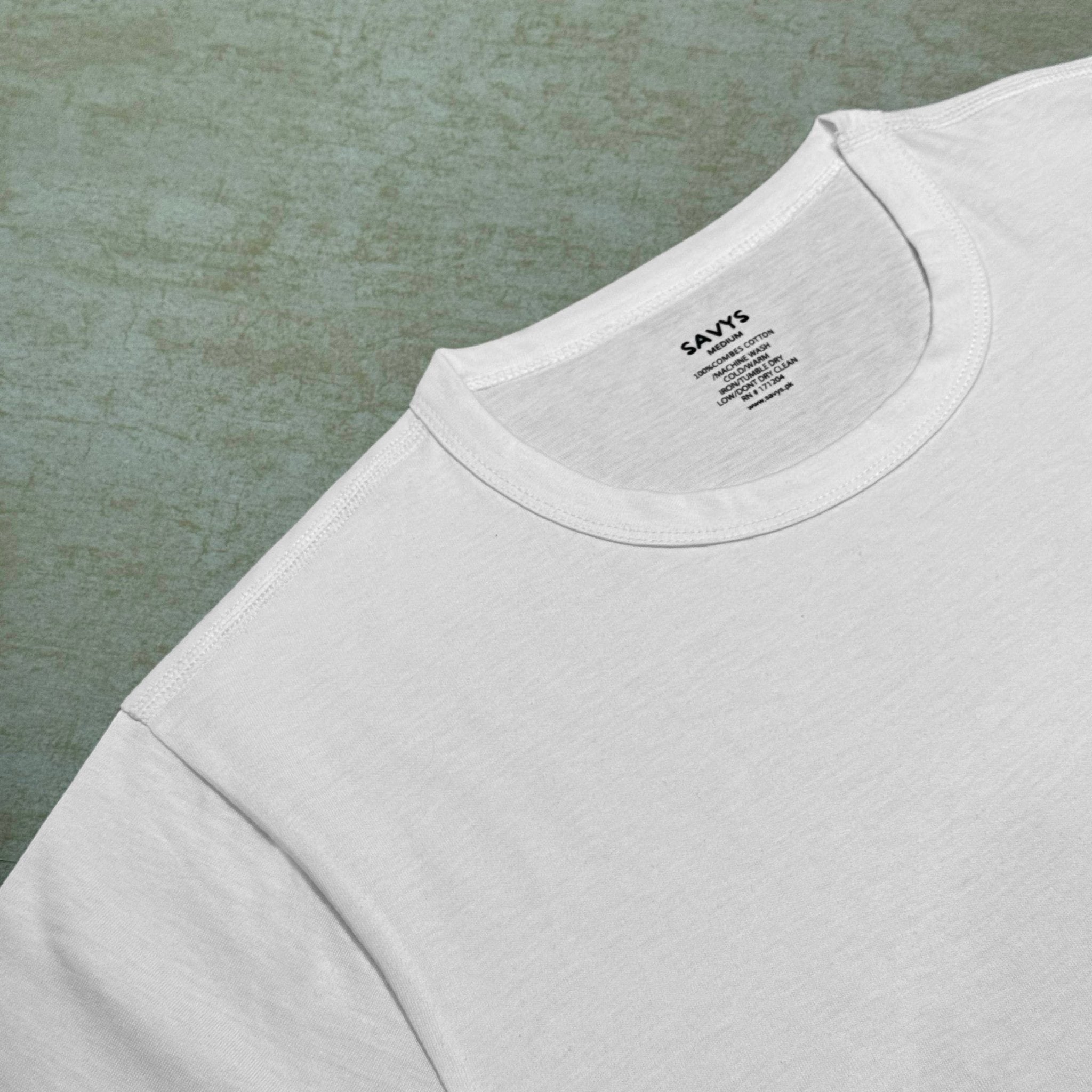 Men Crew Neck Undershirt (Pack of 2) - Savys -