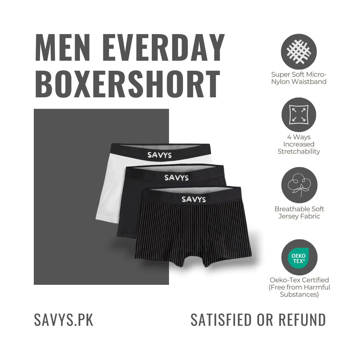 Men Printed Boxershort Underwear (Pack of 3) - Savys -