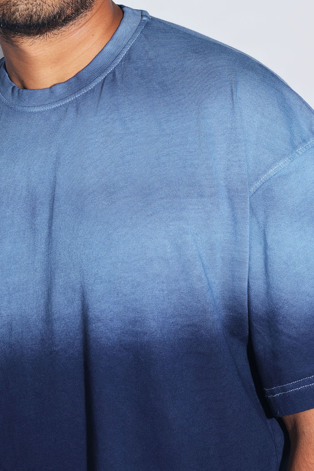 Navy Sunburn Washed Oversized Tee