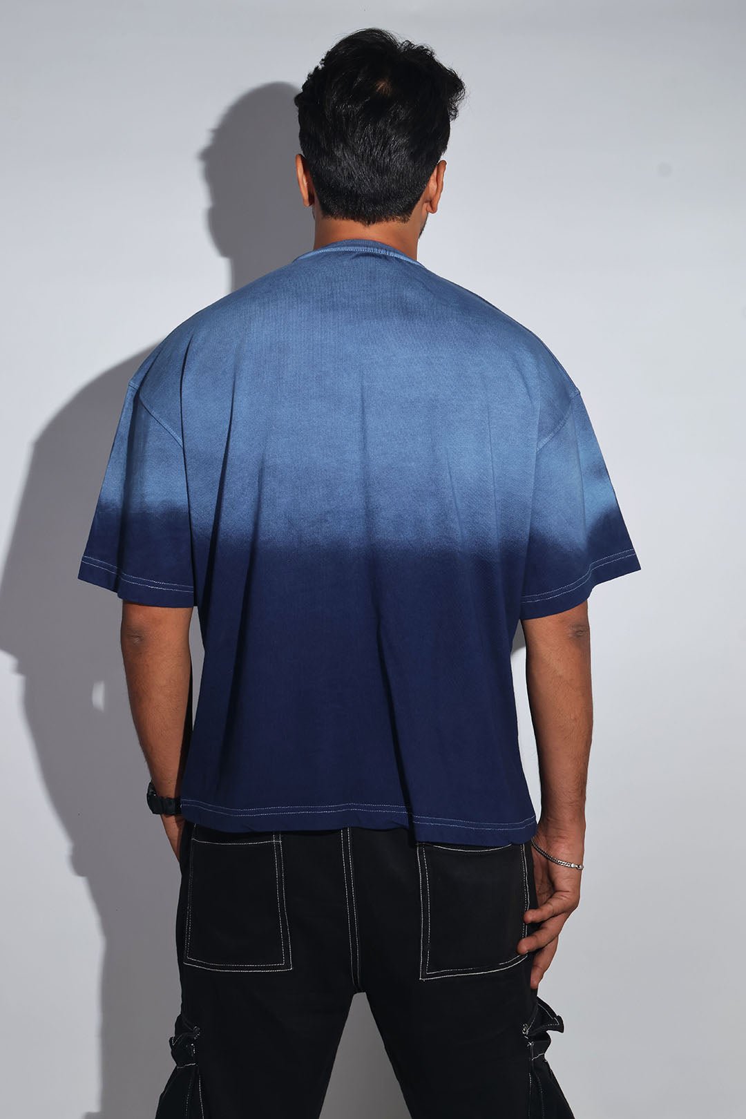 Navy Sunburn Washed Oversized Tee