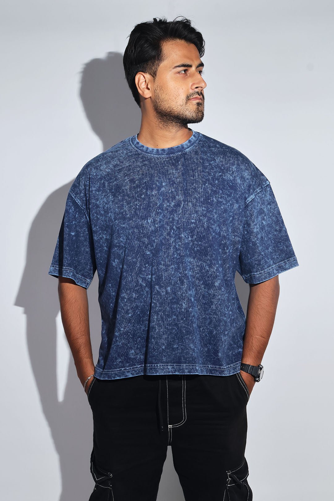 Navy Thermopol Washed Oversized Tee